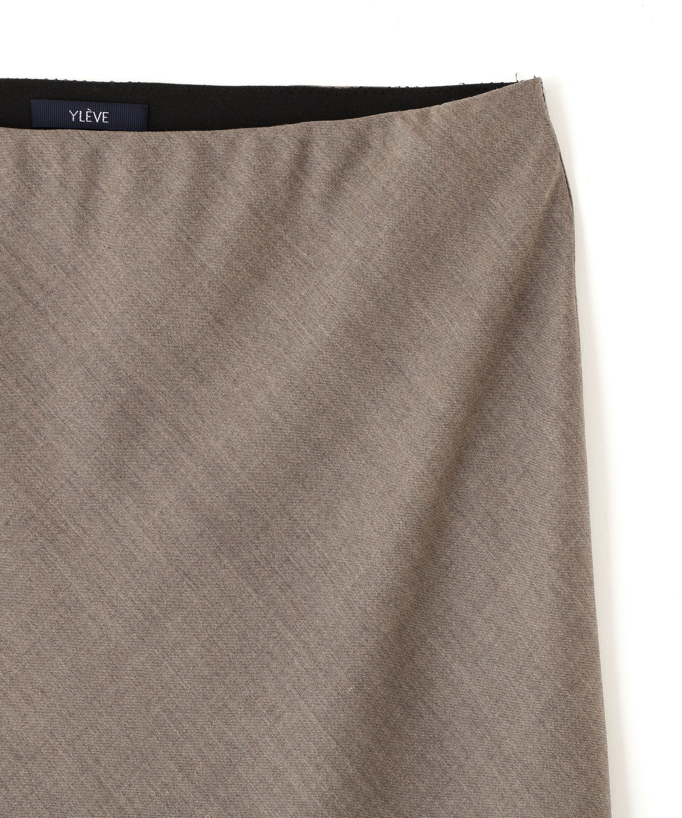YLEVE 「YLEVE / SUPER120'S CHAMBRAY WOOL BIAS SKIRT」|スカート|