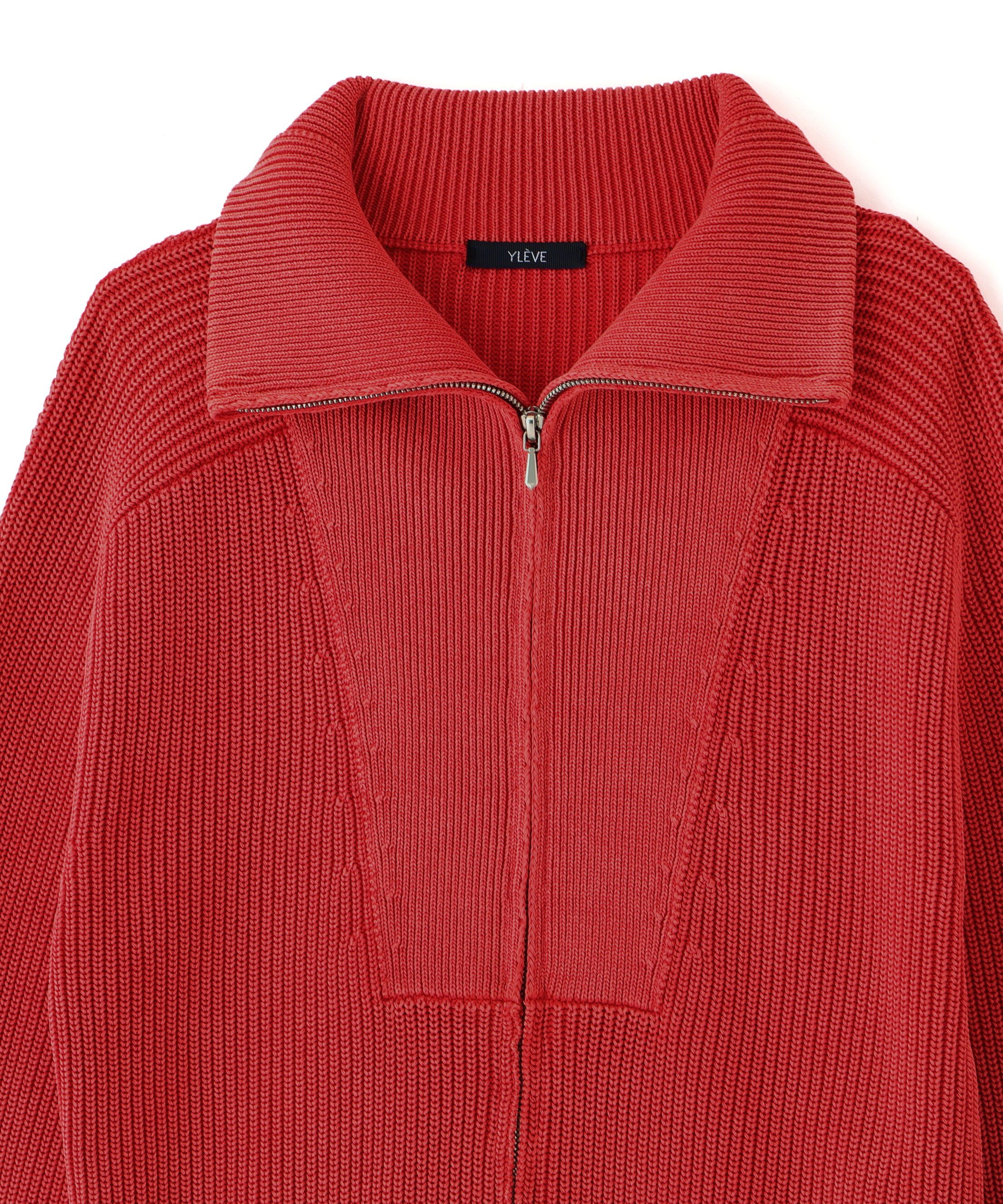YLEVE 「YLEVE / FADED STONEWASH KNIT ZIP PULLOVER」|ニット・セーター|
