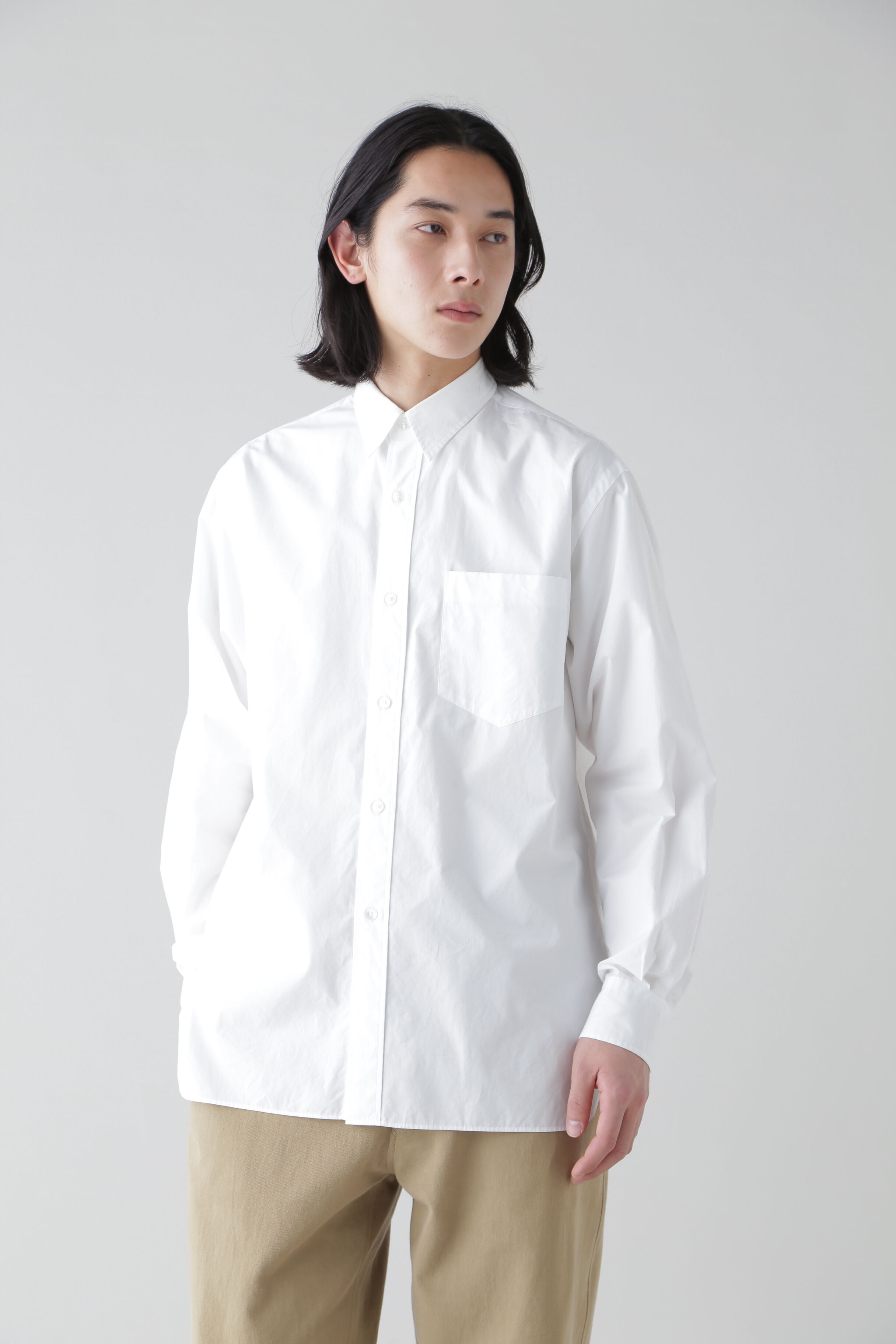YLEVE 「YLEVE / HIGH DENSITY COTTON TYPEWRITER SH」|シャツ・ブラウス|ホワイト