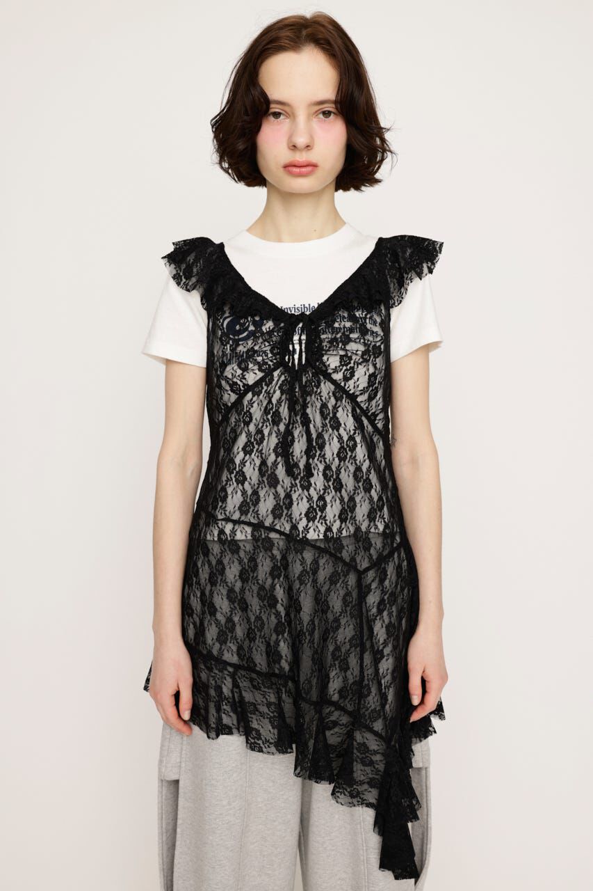 SLY「HEM DESIGN LACE FRILL L／トップス」|キャミソール|