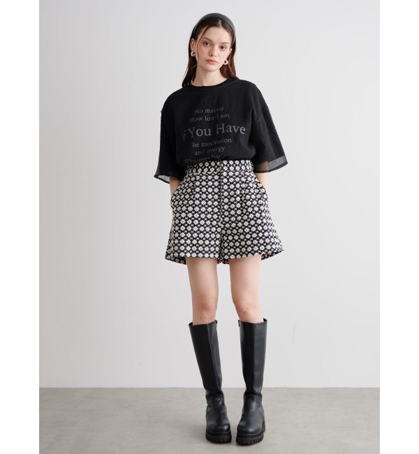 CALNAMUR「SHEER PLEATED LAYERED TEE/シアープレーテッドレイヤードTシャツ」|Tシャツ・カットソー|