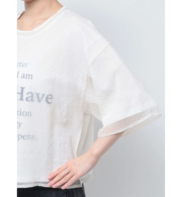 CALNAMUR「SHEER PLEATED LAYERED TEE/シアープレーテッドレイヤードTシャツ」|Tシャツ・カットソー|