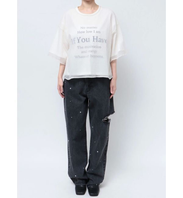CALNAMUR「SHEER PLEATED LAYERED TEE/シアープレーテッドレイヤードTシャツ」|Tシャツ・カットソー|