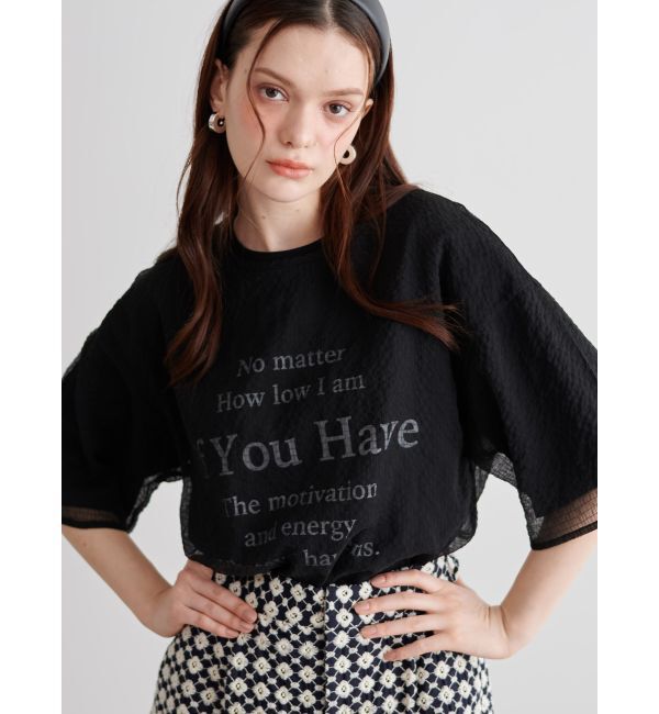 CALNAMUR「SHEER PLEATED LAYERED TEE/シアープレーテッドレイヤードTシャツ」|Tシャツ・カットソー|