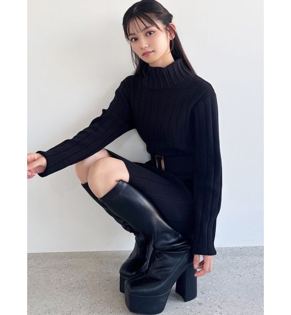 RESEXXY「【WEB限定】ワイドリブニットワンピース」|ワンピース|