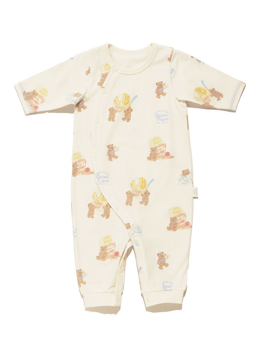 GELATO PIQUE KIDS & BABY「【新生児】【接触冷感】アイスクリームベア柄２WAYオール」|ロンパース|
