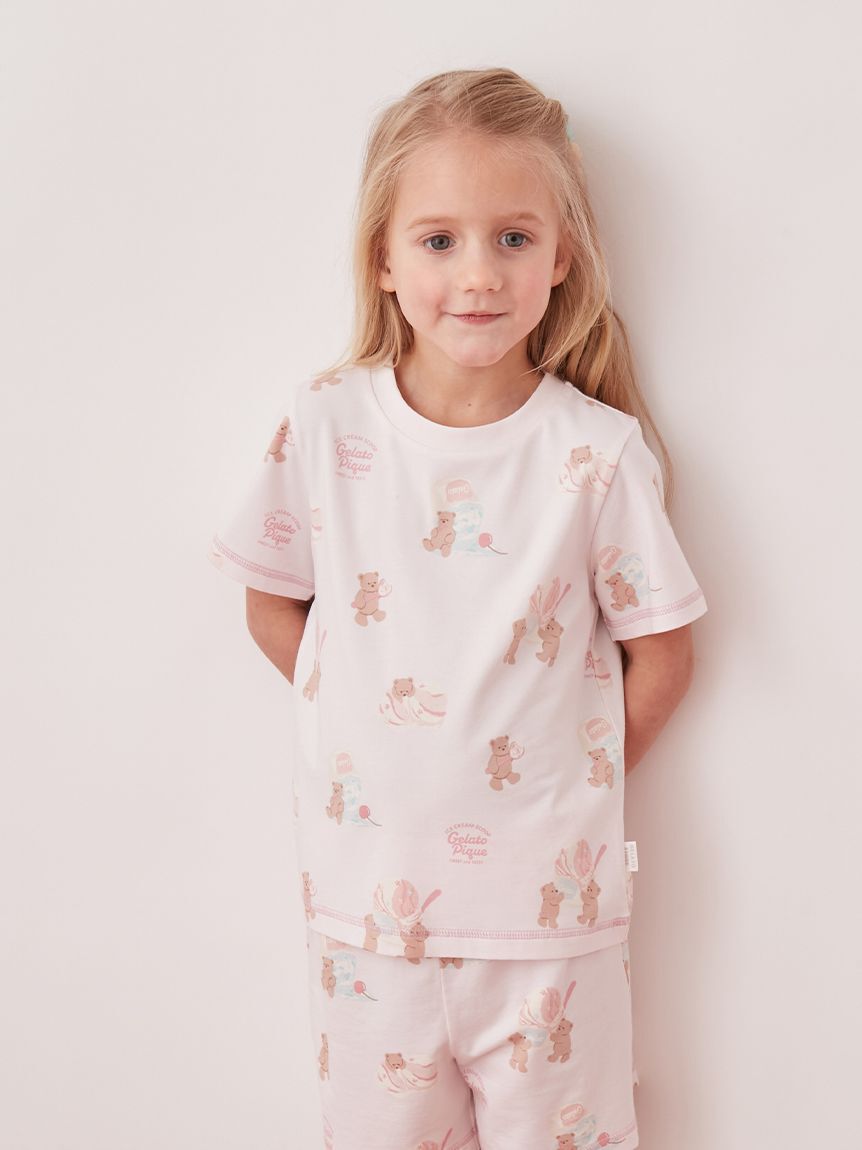 GELATO PIQUE KIDS & BABY「【KIDS】【接触冷感】アイスクリームベア柄Tシャツ」|ルームウェア|
