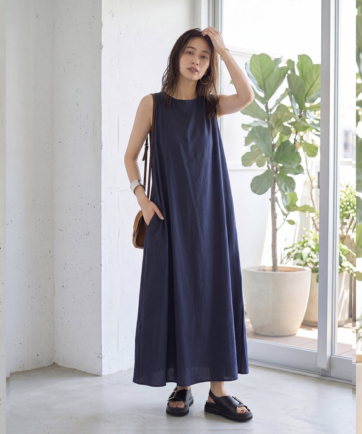 STYLE DELI「前後2WAYひねりVネックワンピース」|ワンピース|