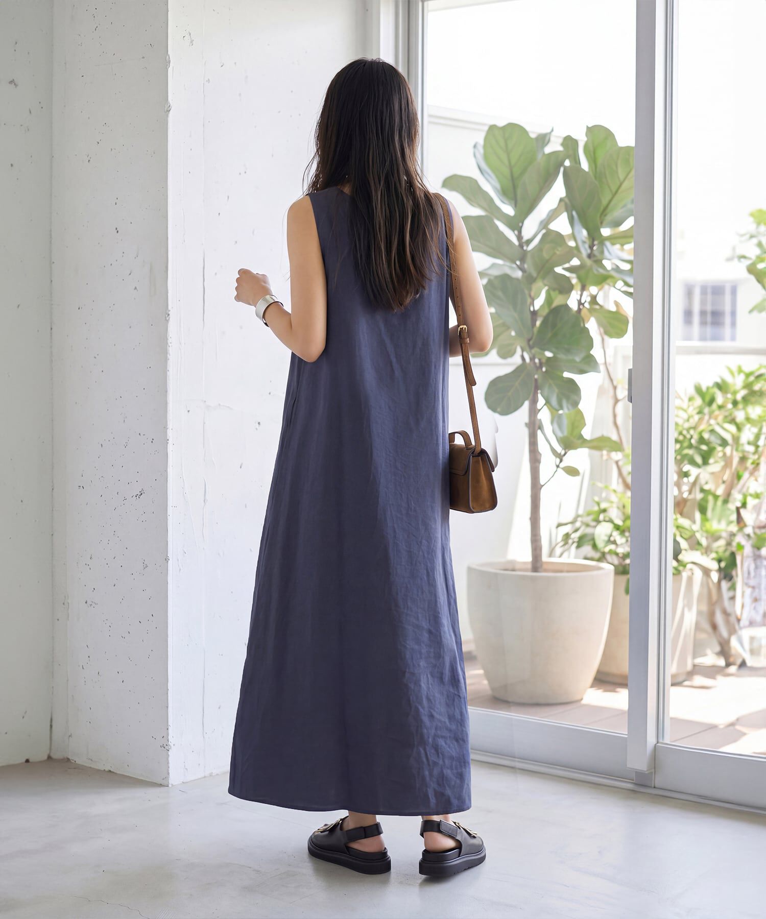 STYLE DELI「前後2WAYひねりVネックワンピース」|ワンピース|