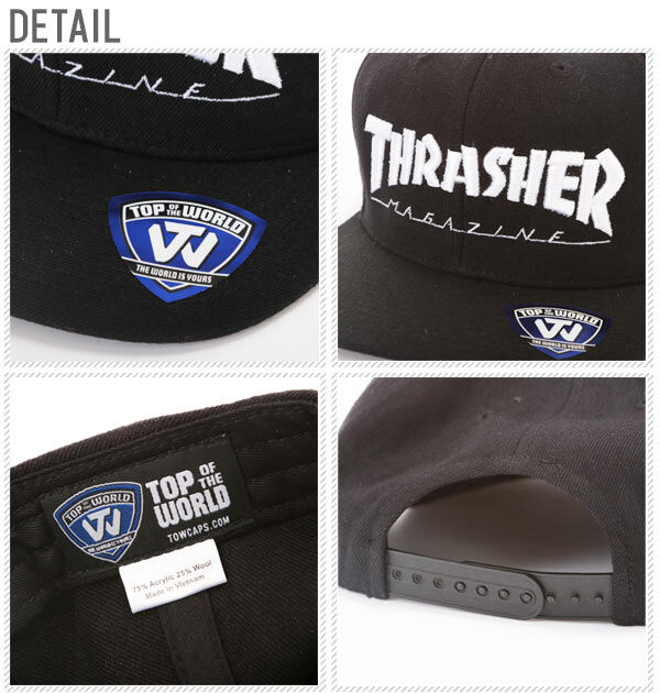 BACKYARD FAMILY「スナップバック スラッシャー THRASHER キャップ 帽子 ライム ネイビー 定番 ホワイト」|キャップ・キャスケット|