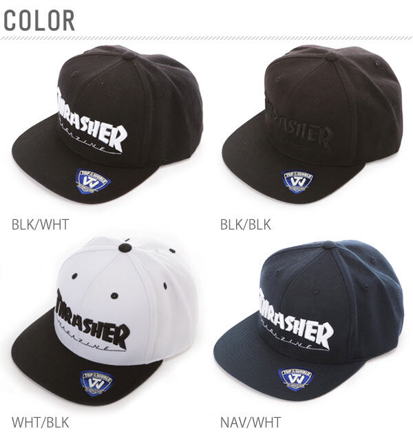 BACKYARD FAMILY「スナップバック スラッシャー THRASHER キャップ 帽子 ライム ネイビー 定番 ホワイト」|キャップ・キャスケット|
