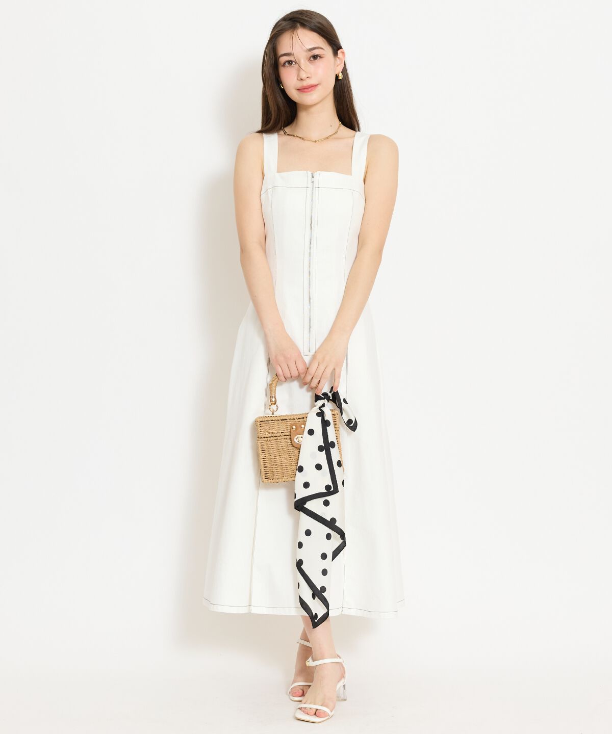 WILLSELECTION「ステッチデザインフロントZIPワンピース」|ワンピース|