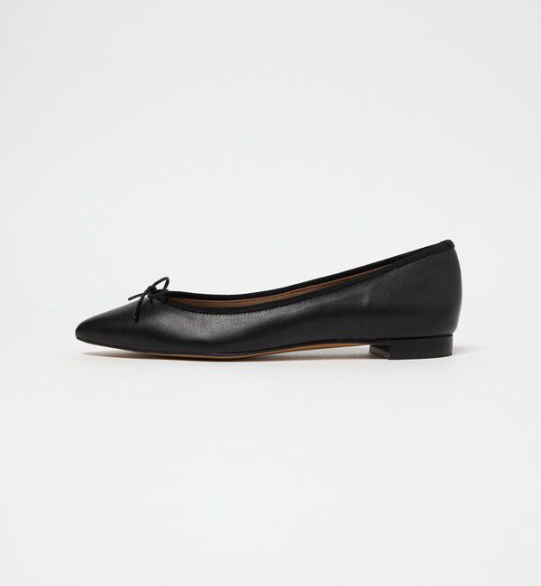 ODETTE E ODILE「【WEB限定】ポインテッドバレリーナ フラット15■&uarr;」|バレエシューズ|BLACK