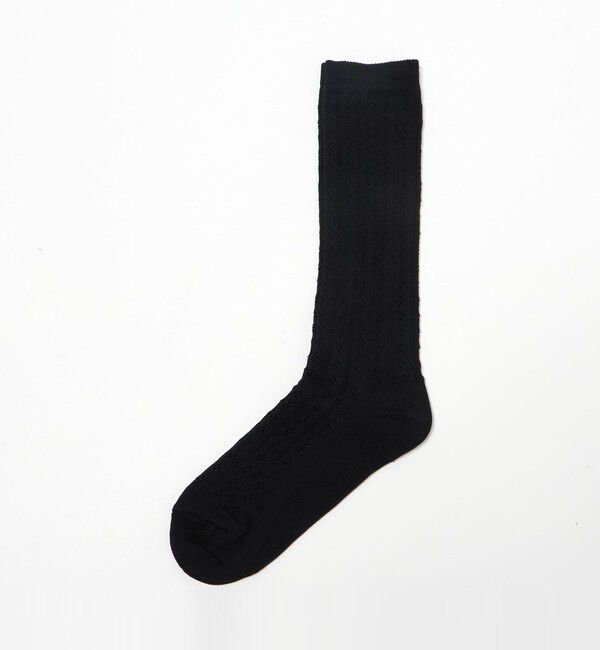 UNITED ARROWS green label relaxing「＜MARCOMONDE＞アイレット ソックス」|ソックス|BLACK