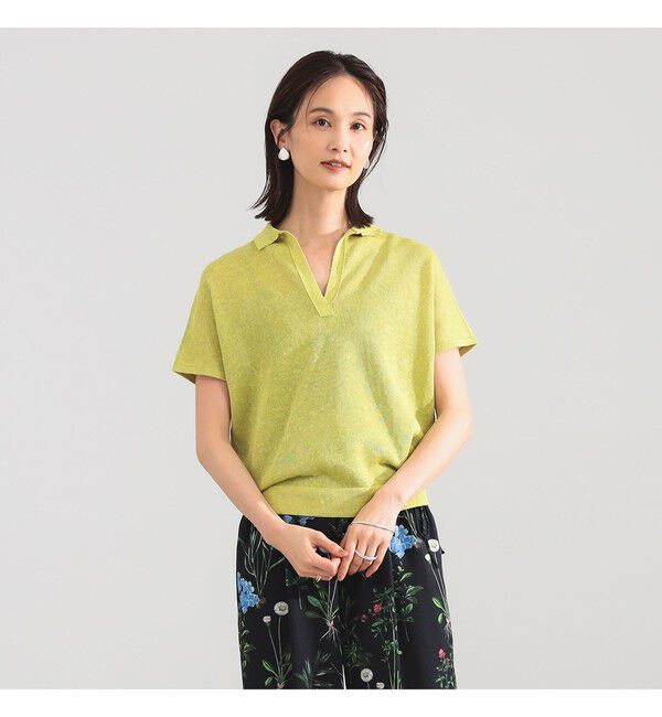 Demi-Luxe BEAMS 「SLOANE / 10ゲージ スキッパー ハーフスリーブ ニット」|ニット・セーター|