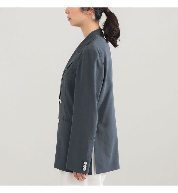 Demi-Luxe BEAMS 「AK+1 / シアー 4ボタン ダブル ジャケット」|ダッフルコート|