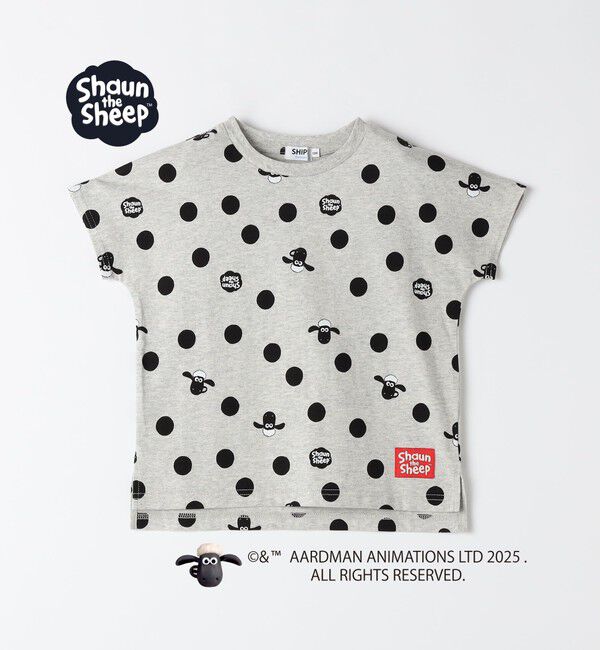 SHIPS Colors 「SHIPS Colors:80～130cm / ひつじのショーン ドット プリント Tシャツ◇」|Tシャツ・カットソー|グレー