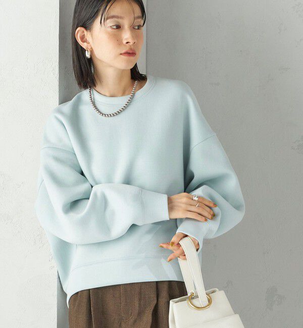 SHIPS for women「〈手洗い可能〉ラメ ダンボール カットソー」|Tシャツ・カットソー|ライトブルー