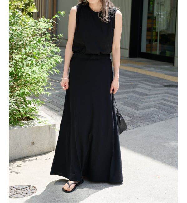 OUTDOOR PRODUCTS Usual Things「ストレッチジャージーナローカラースカート セットアップ対応」|スカート|
