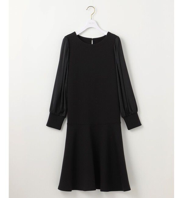 ANY SIS「【洗える】サテンコンビダンボール ワンピース」|ワンピース|