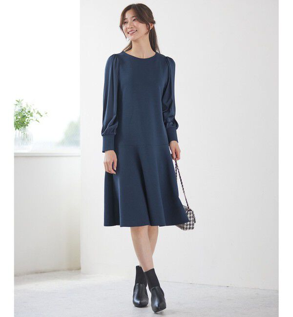 ANY SIS「【洗える】サテンコンビダンボール ワンピース」|ワンピース|