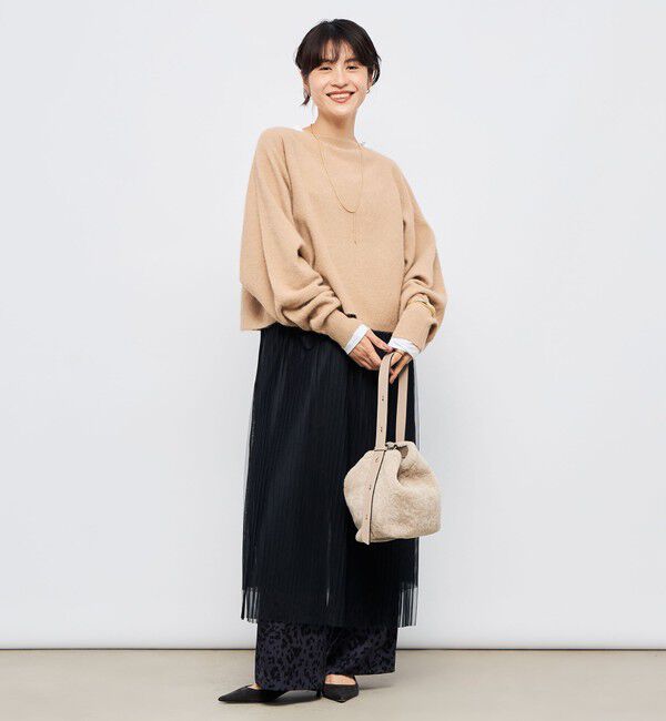 NOLLEY'S「《手洗い可能》ウォッシャブルヘアリーショート丈プルオーバー」|ニット・セーター|