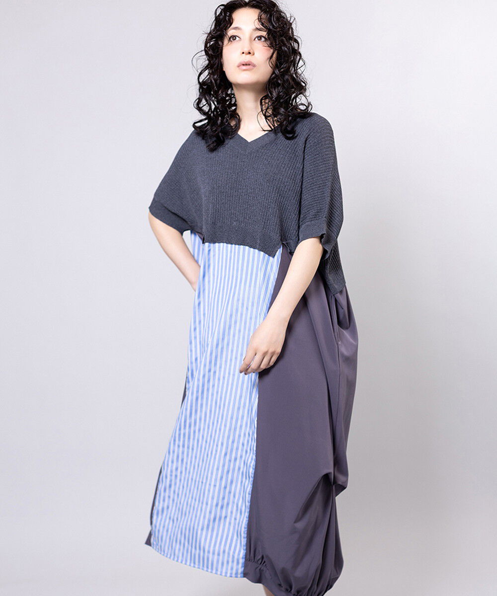  「2WAY切替コクーンニットワンピース」|ワンピース|GRAY