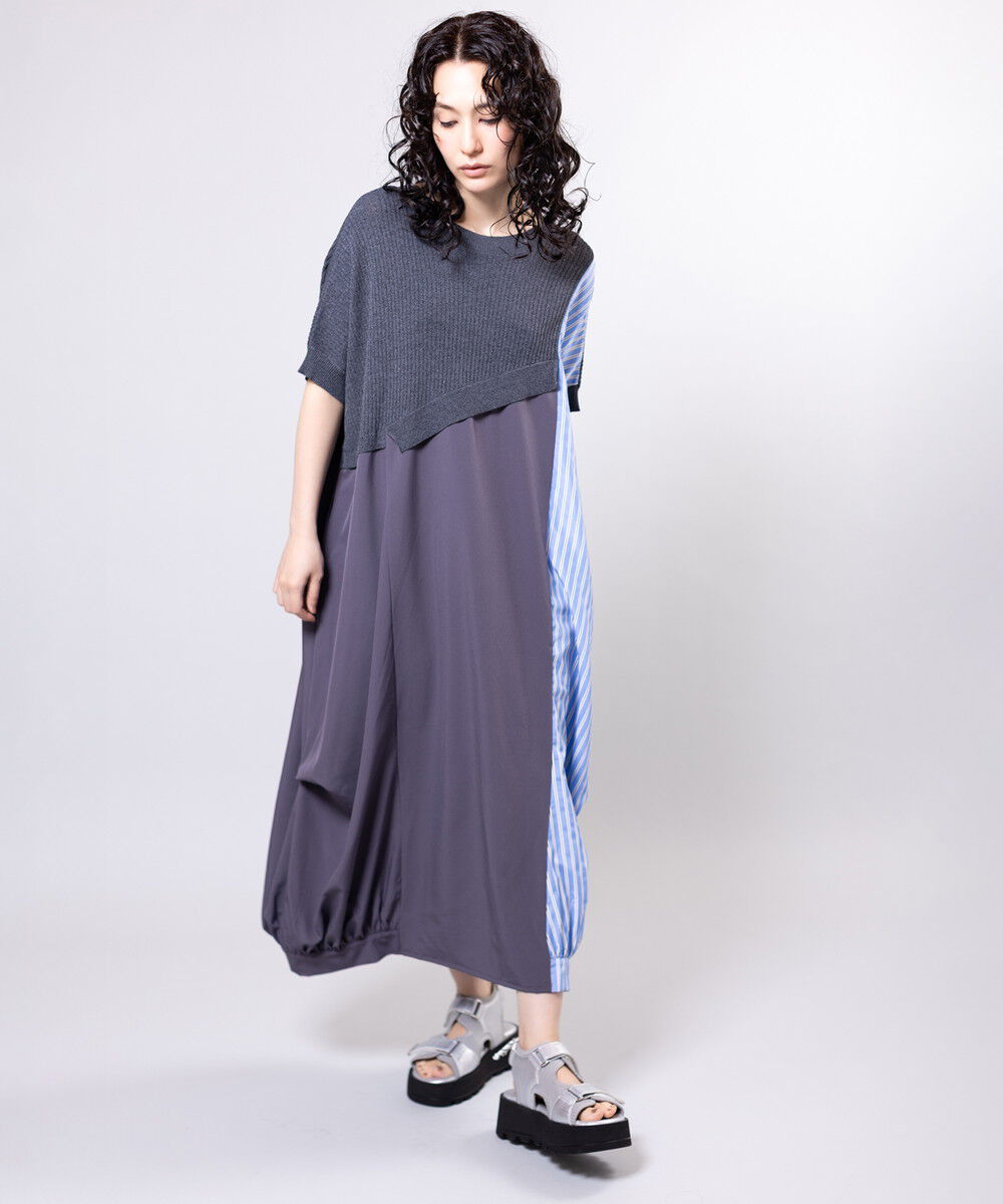  「2WAY切替コクーンニットワンピース」|ワンピース|