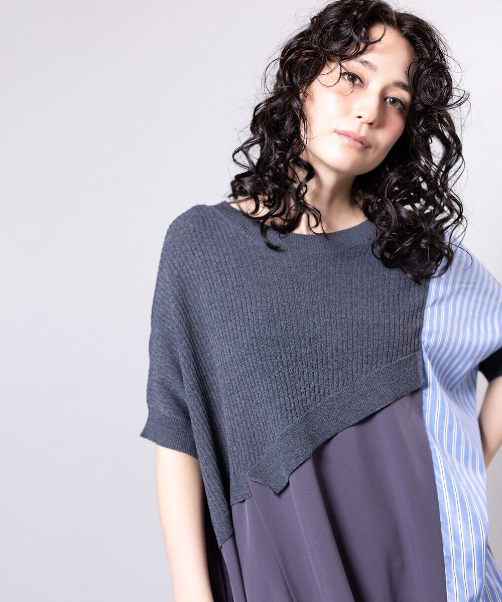  「2WAY切替コクーンニットワンピース」|ワンピース|