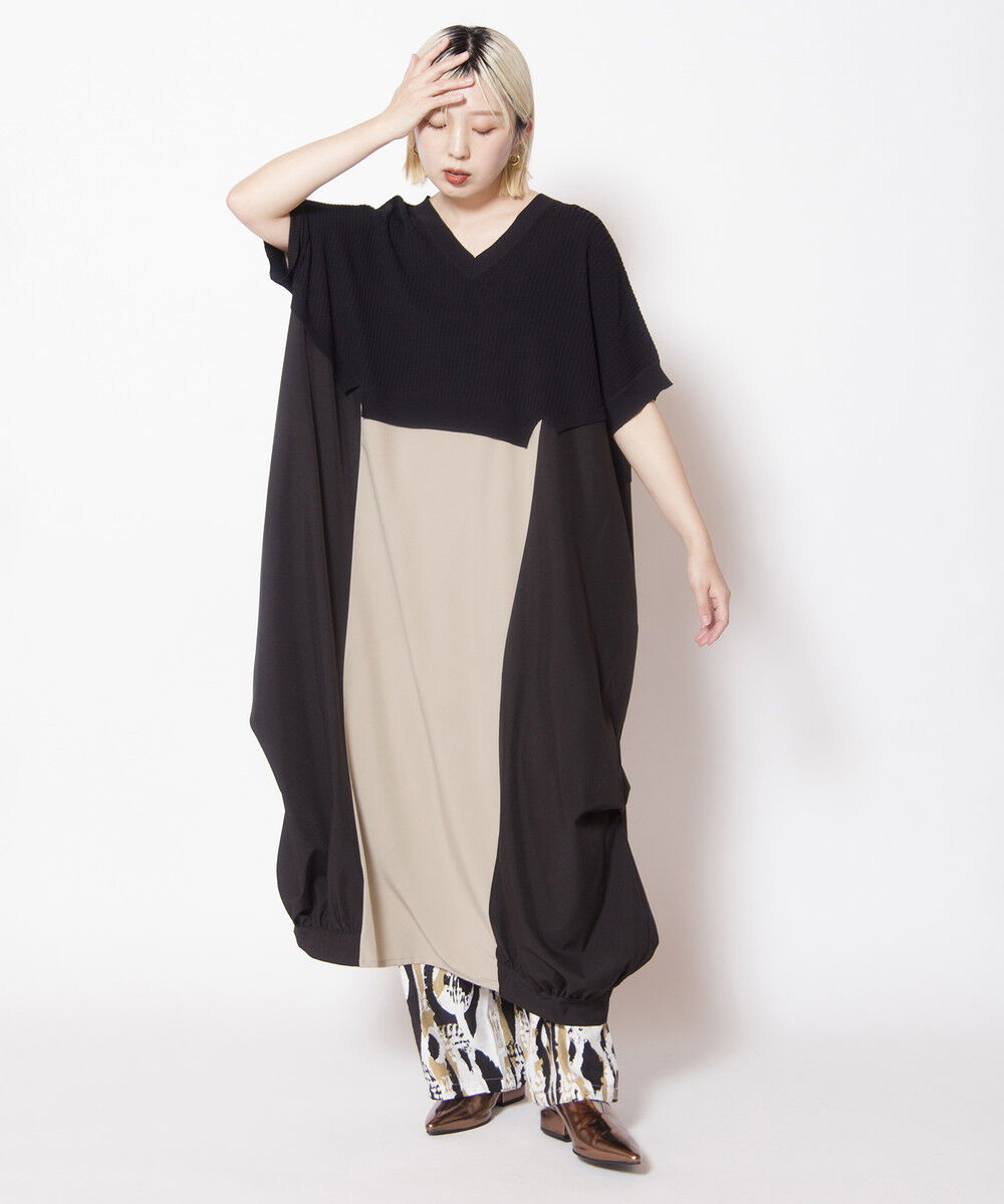  「2WAY切替コクーンニットワンピース」|ワンピース|