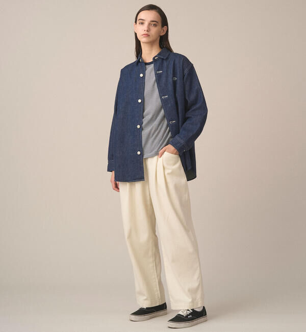 DANTON「DANTON | 11ozデニム ロングシャツジャケット WOMEN」|テーラードジャケット|