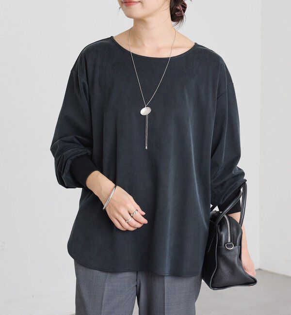  「【しなやかなドレープ感が上品な印象に】キュプラカットプルオーバー」|Tシャツ・カットソー|
