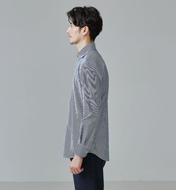 ABAHOUSE「【FLEX SHIRTS】マルチストレッチ ナローストライプ シャツ」|シャツ・ブラウス|