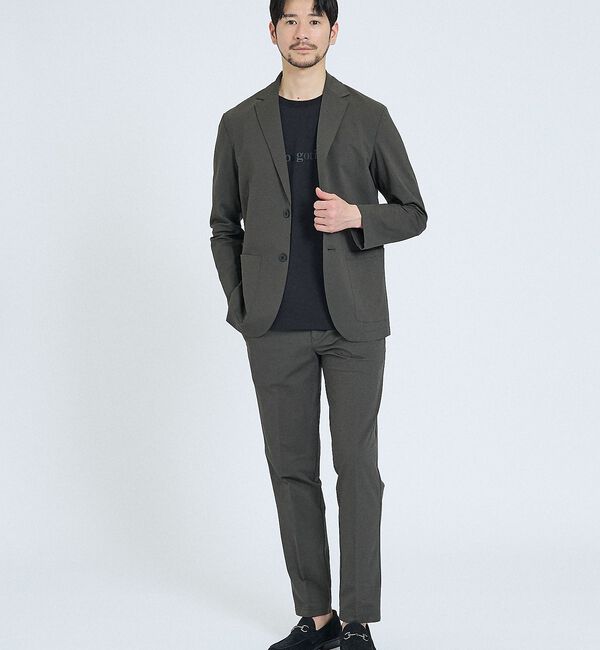 ABAHOUSE「【SMART CLOSET】接触冷感 カットメッシュ スラックス / セットアッ」|スラックス|