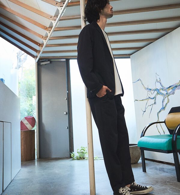 ABAHOUSE「【SMART CLOSET】接触冷感 カットメッシュ スラックス / セットアッ」|スラックス|