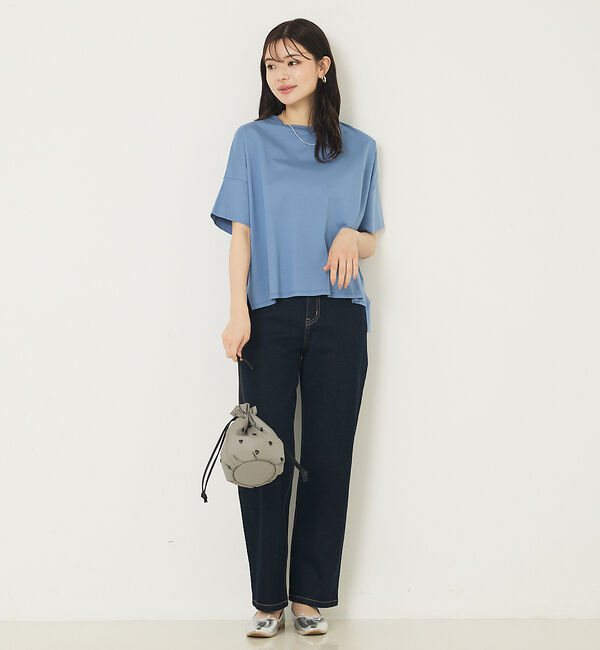abahouse mavie「【大人の推しT！】シルケット天竺ワイドTシャツ」|Tシャツ・カットソー|