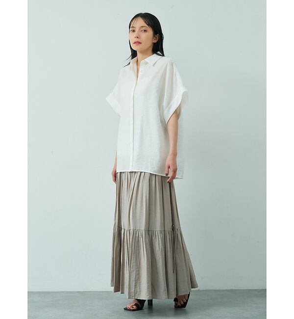 abahouse mavie「【ベッキーコラボ】ティアードスカート【予約】」|スカート|ベージュ