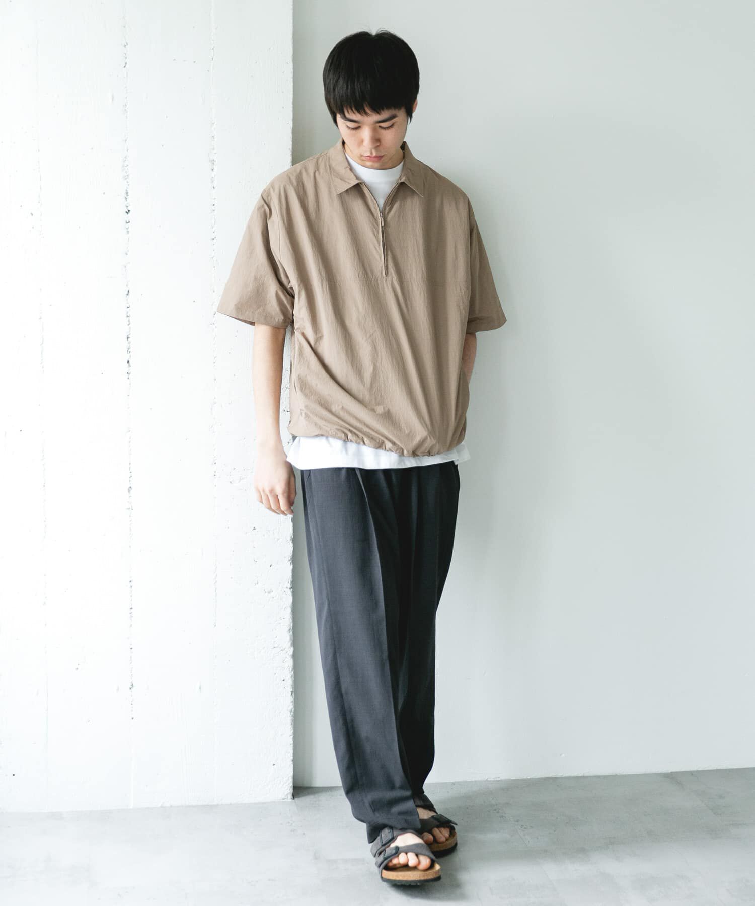 URBAN RESEARCH DOORS「『UVカット』フルダルナイロンハーフジップアクティブプルオーバー」|シャツ・ブラウス|