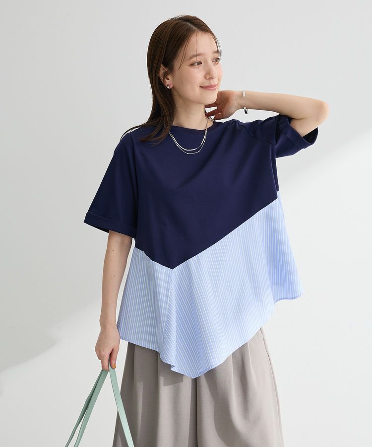 Green Parks「華やぎカットソー(アシメヘム)」|Tシャツ・カットソー|