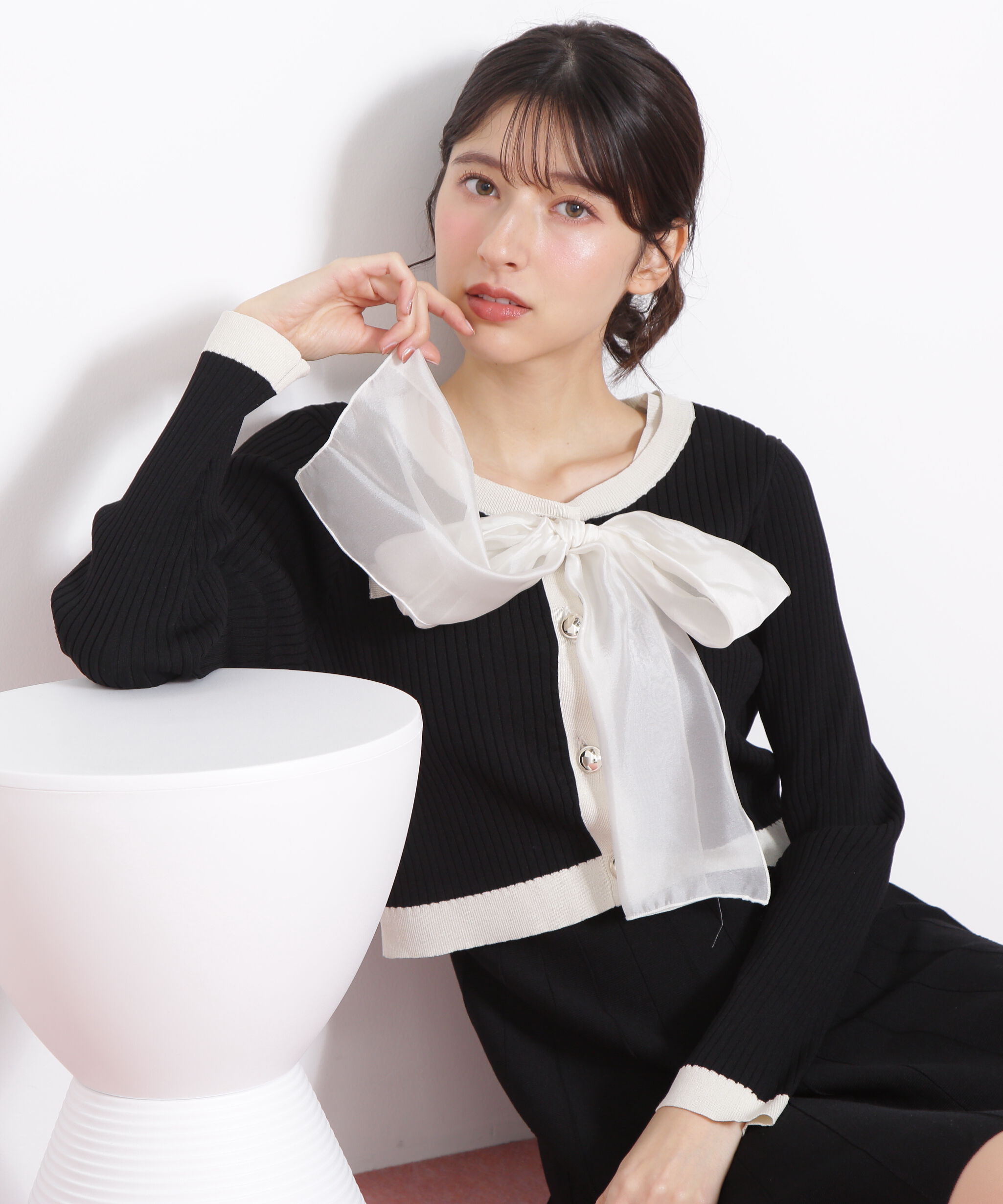  「ビッグリボンニットアップ」|ワンピース|