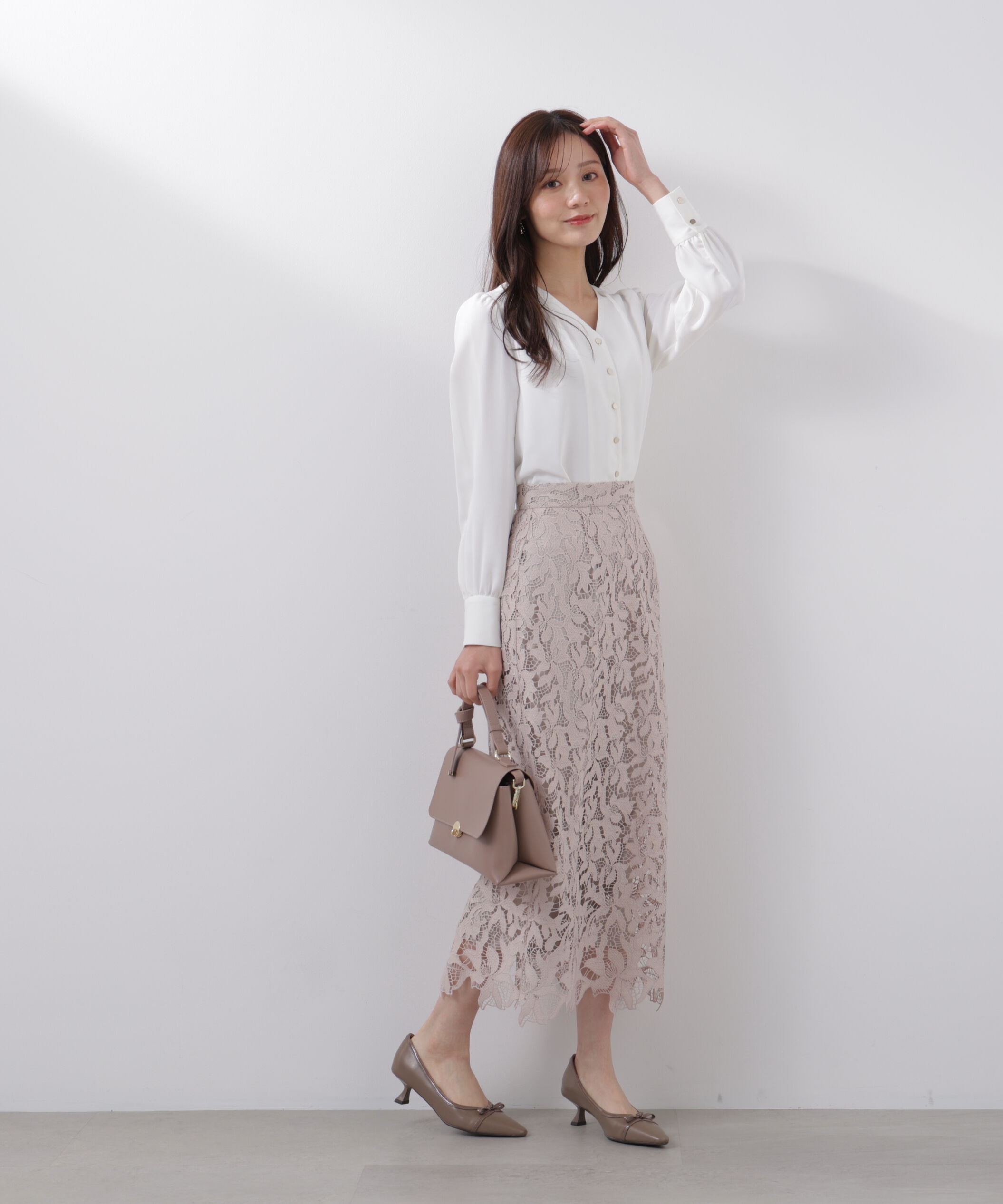 PROPORTION BODY DRESSING「レースタイトスカート　26SS」|スカート|