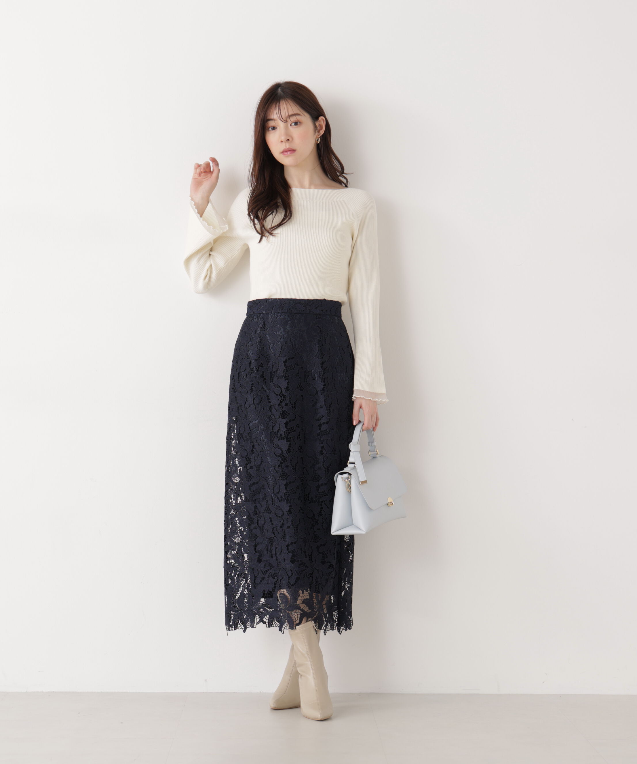 PROPORTION BODY DRESSING「レースタイトスカート　26SS」|スカート|