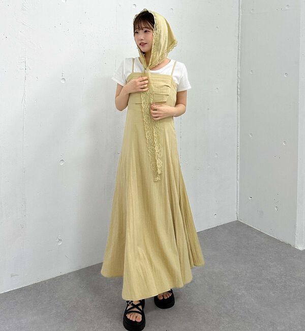 archives「バブーシュカ付タックフレアキャミワンピース」|ワンピース|BEIGE
