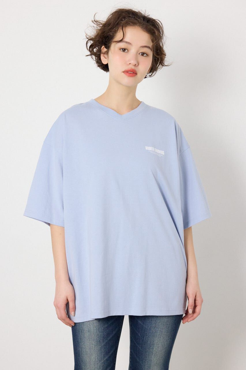 RODEO CROWNS「エンボスロゴVネックTシャツ」|Tシャツ・カットソー|SAX