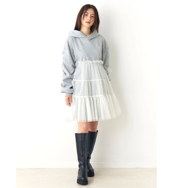 CALNAMUR「２ＷＡＹチュールオーバースウェットワンピース」|ワンピース|