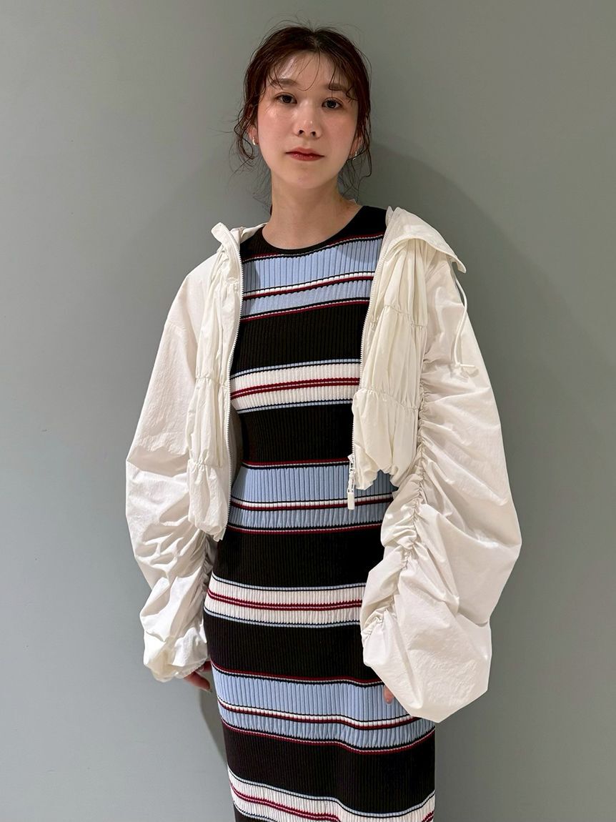 emmi atelier「【ONLINE限定カラーあり】マルチボーダーニットワンピース」|ワンピース|