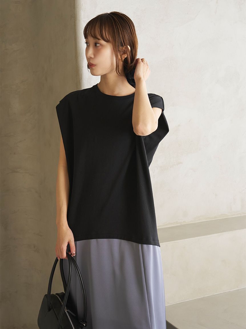 emmi atelier「カットドッキングサテンレースワンピース」|ワンピース|