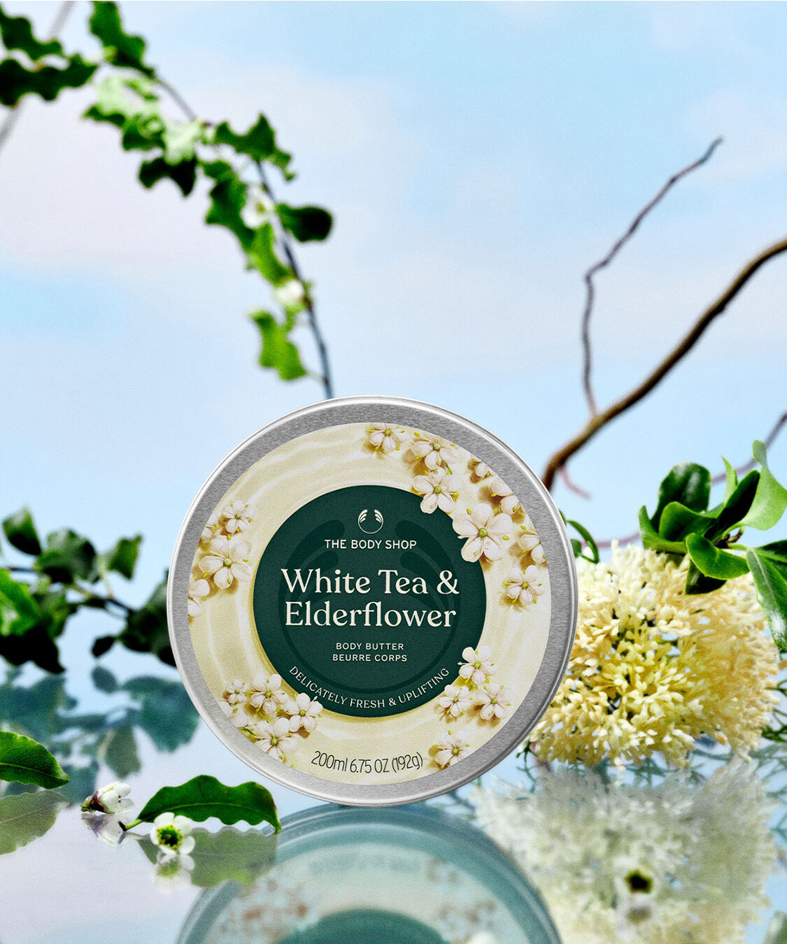 THE BODY SHOP「ボディバター ホワイトティー＆エルダーフラワー 200mL」|ボディ保湿|