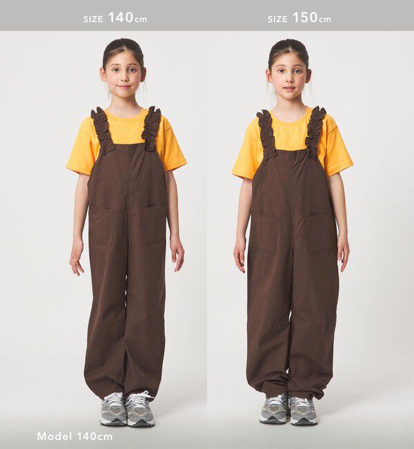 UNITED ARROWS green label relaxing「ツイル フリル サロペット / キッズ  140cm-160cm」|ワンピース|