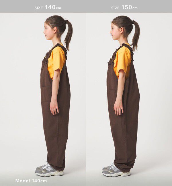 UNITED ARROWS green label relaxing「ツイル フリル サロペット / キッズ  140cm-160cm」|ワンピース|